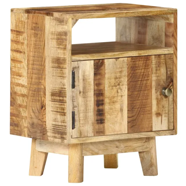 Table de chevet 40x30x50 cm Bois de manguier brut