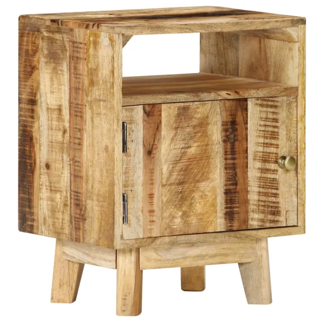 Table de chevet 40x30x50 cm Bois de manguier brut