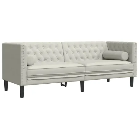 Ensemble de canapé Chesterfield et traversins 3pcs velours