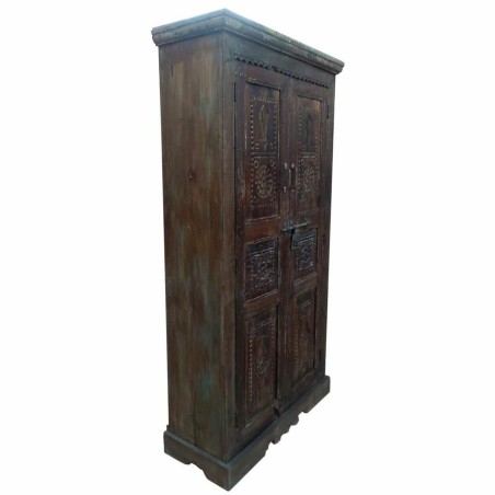 Armario Alexandra House Living Marrón Madera Reciclada 41 x 210 x 125