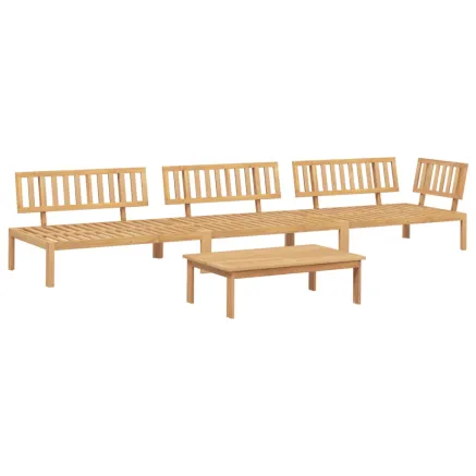 Salon palette de jardin 4 pcs bois d'acacia massif 2
