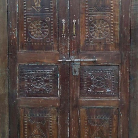 Armoire Alexandra House Living Marron Bois Recyclé 41 x 210 x 125 cm