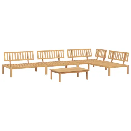Salon palette de jardin 5 pcs bois d'acacia massif 2