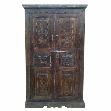 Armario Alexandra House Living Marrón Madera Reciclada 41 x 210 x 125