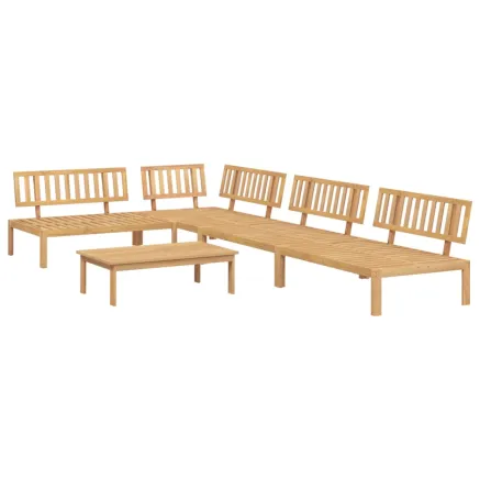Salon palette de jardin 5 pcs bois d'acacia massif 2