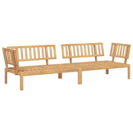 Canapés d'angle palette de jardin 2 pcs bois massif d'acacia 2