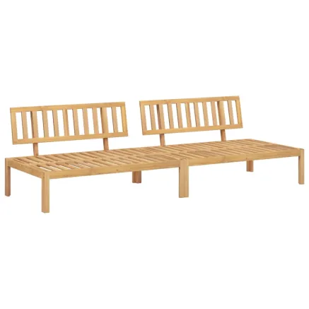 Canapés centraux palette de jardin 2 pcs bois massif d'acacia 2