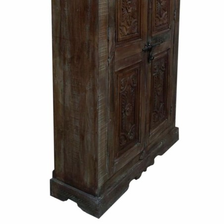 Armario Alexandra House Living Marrón Madera Reciclada 45 x 220 x 122