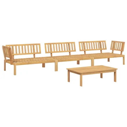 Salon palette de jardin 4 pcs bois d'acacia massif 2