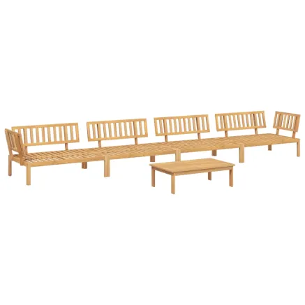 Salon palette de jardin 5 pcs bois d'acacia massif 2