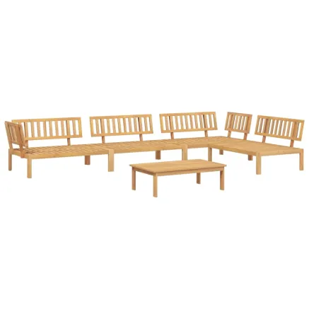 Salon palette de jardin 5 pcs bois d'acacia massif 2