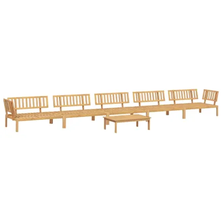 Salon palette de jardin 6 pcs bois d'acacia massif 2
