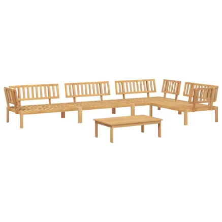 Salon palette de jardin 5 pcs bois d'acacia massif 2