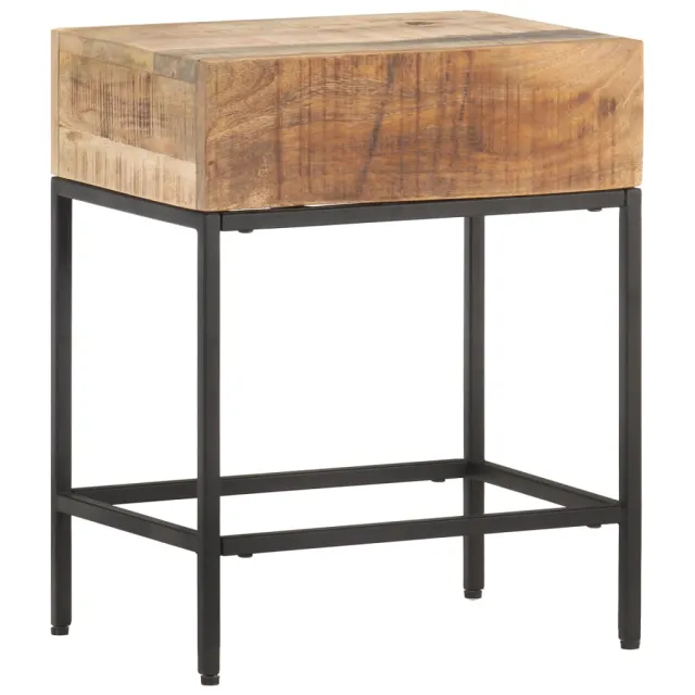 Table d'appoint 40x30x50 cm Bois massif de manguier brut