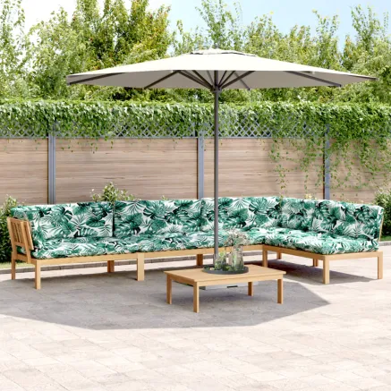 Salon palette de jardin avec coussins 5pcs bois d'acacia massif