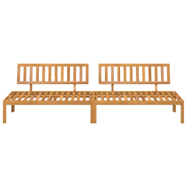 Canapés centraux palette de jardin 2 pcs bois massif d'acacia