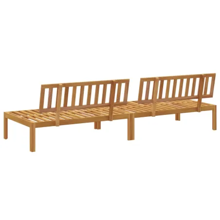 Canapés centraux palette de jardin 2 pcs bois massif d'acacia