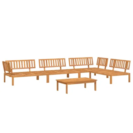 Salon palette de jardin 5 pcs bois d'acacia massif 2
