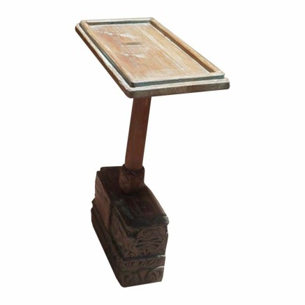 Tavolo aggiuntivo Alexandra House Living Marrone Legno Riciclato 23 x
