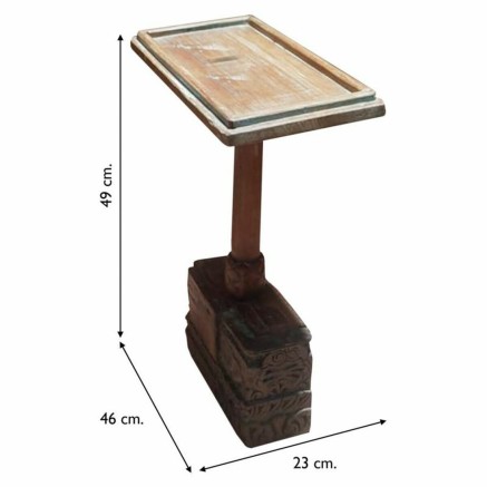 Tavolo aggiuntivo Alexandra House Living Marrone Legno Riciclato 23 x 2