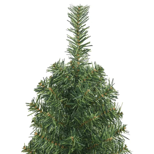 Sapin de Noël artificiel mince avec support vert 150 cm PVC