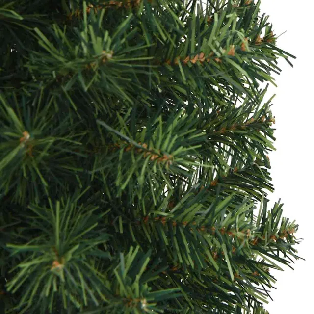 Sapin de Noël artificiel mince avec support vert 150 cm PVC