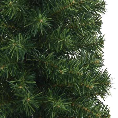 Sapin de Noël artificiel mince avec support vert 180 cm PVC