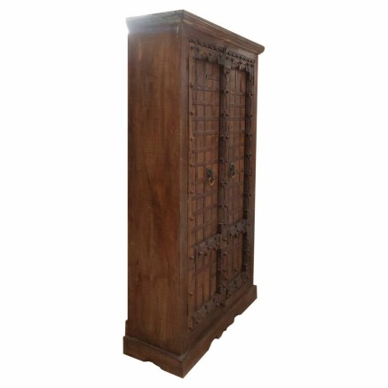 Armario Alexandra House Living Marrón Madera Reciclada 42 x 217 x 118