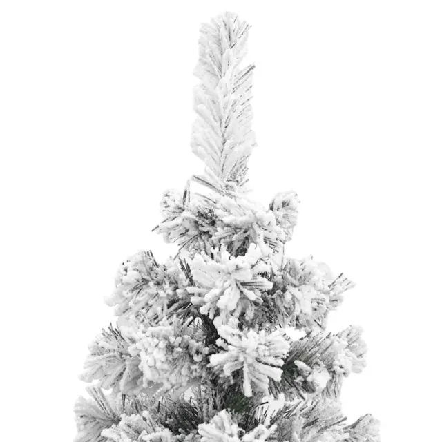 Sapin de Noël artificiel mince flocon de neige vert 180 cm PVC
