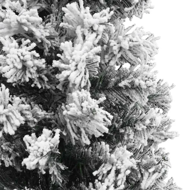 Sapin de Noël artificiel mince flocon de neige vert 180 cm PVC