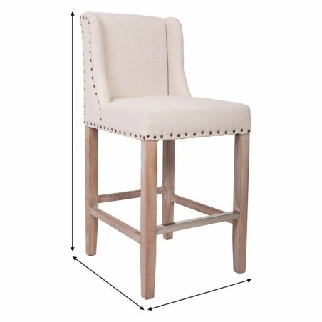 Taburete Alexandra House Living Beige Madera de caucho 58 x 104 x 48 c