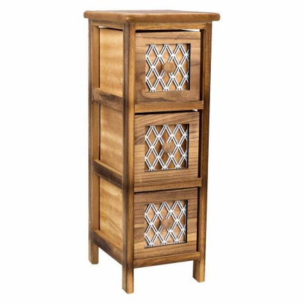 Caisson à Tiroirs Alexandra House Living Marron Bois Bois de paulowni