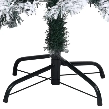 Sapin de Noël artificiel avec neige floquée vert 150 cm PVC