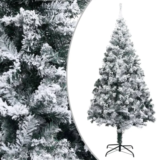 Sapin de Noël artificiel avec neige floquée vert 180 cm PVC