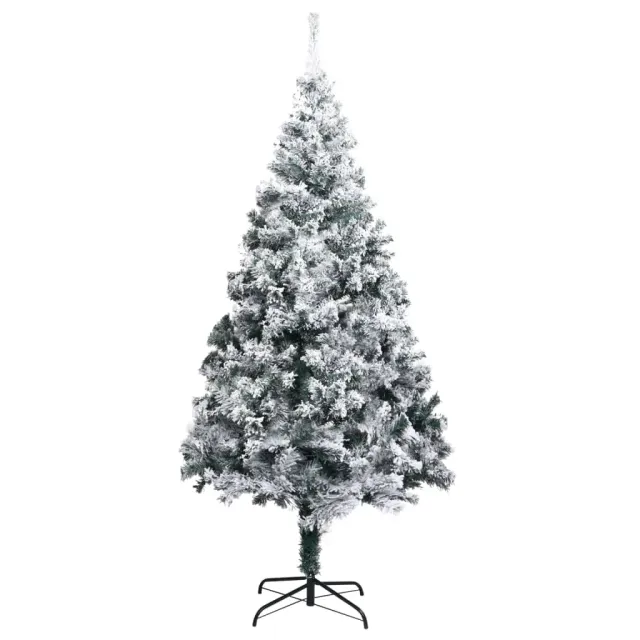 Sapin de Noël artificiel avec neige floquée vert 180 cm PVC