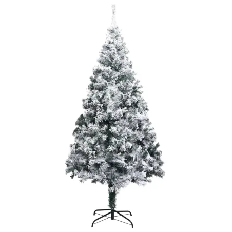 Sapin de Noël artificiel avec neige floquée vert 180 cm PVC