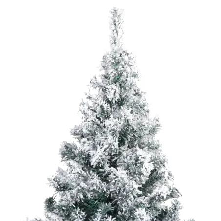 Sapin de Noël artificiel avec neige floquée vert 180 cm PVC