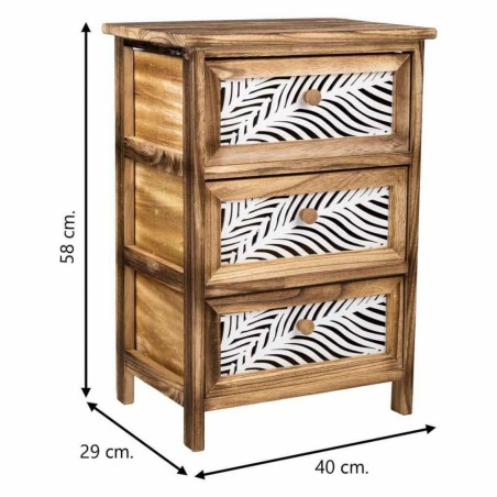 Ladenkast Alexandra House Living Bruin Hout Paulownia hout 29 x 58 x 4