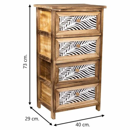 Ladenkast Alexandra House Living Bruin Hout Paulownia hout 29 x 73 x 4