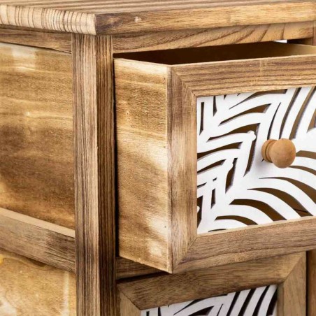Cassettiera Alexandra House Living Marrone Legno Legno di paulownia 32