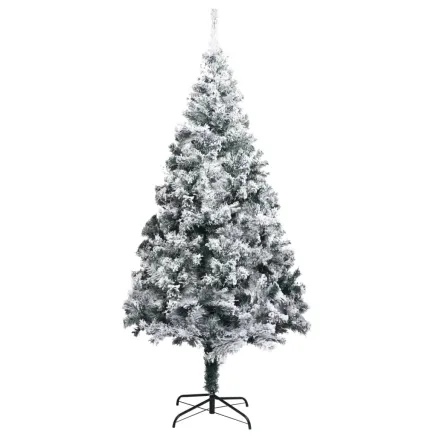 Sapin de Noël artificiel avec neige floquée vert 240 cm PVC 2