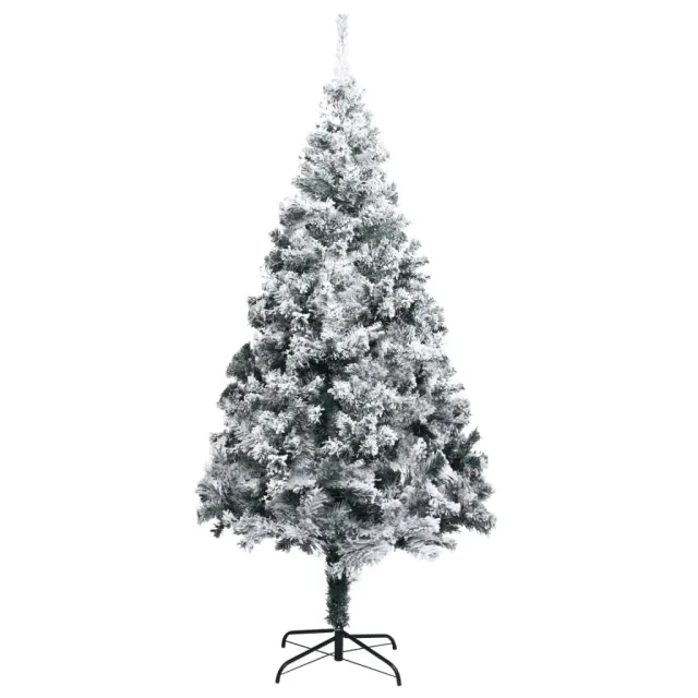 Sapin de Noël artificiel avec neige floquée vert 240 cm PVC