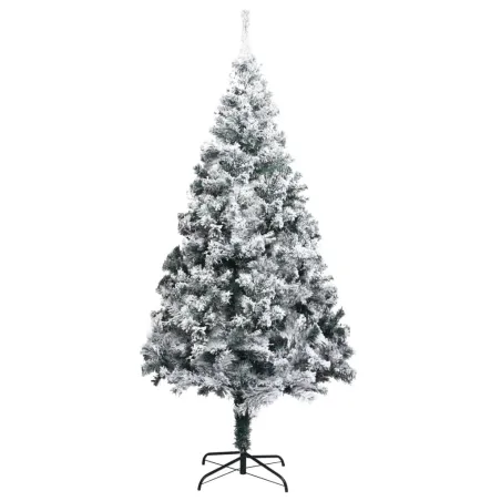 Sapin de Noël artificiel avec neige floquée vert 240 cm PVC