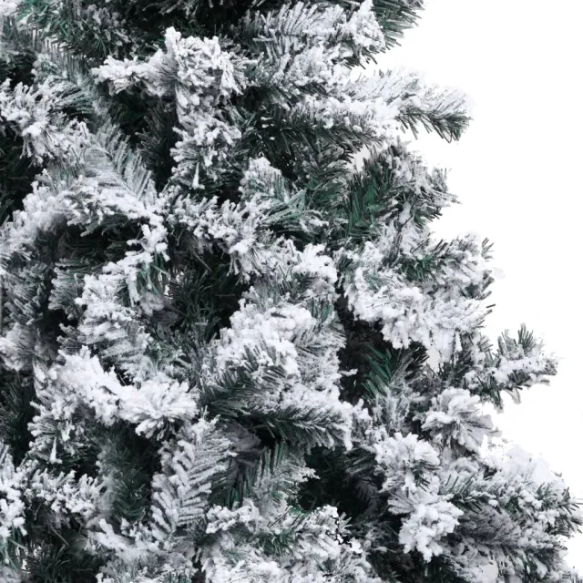Sapin de Noël artificiel avec neige floquée vert 240 cm PVC