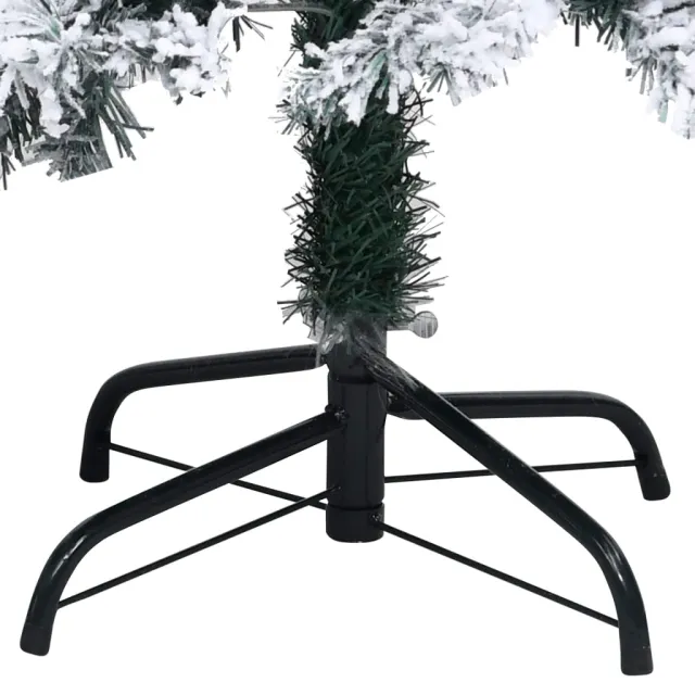 Sapin de Noël artificiel avec neige floquée vert 240 cm PVC