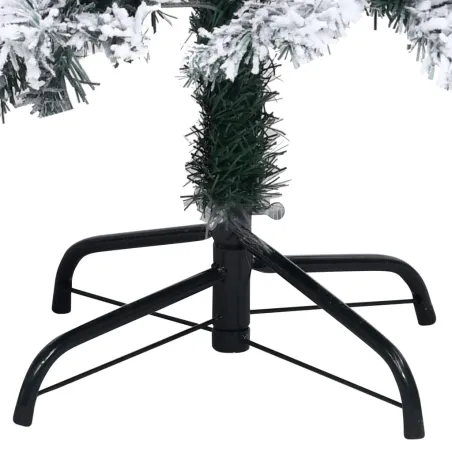 Sapin de Noël artificiel avec neige floquée vert 240 cm PVC