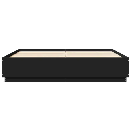 Cadre de lit sans matelas noir 180x200 cm