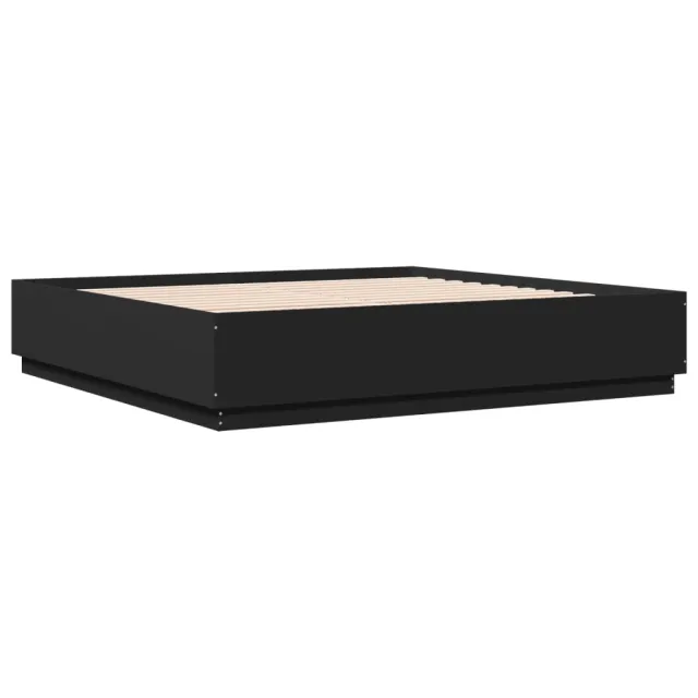 Cadre de lit sans matelas noir 180x200 cm