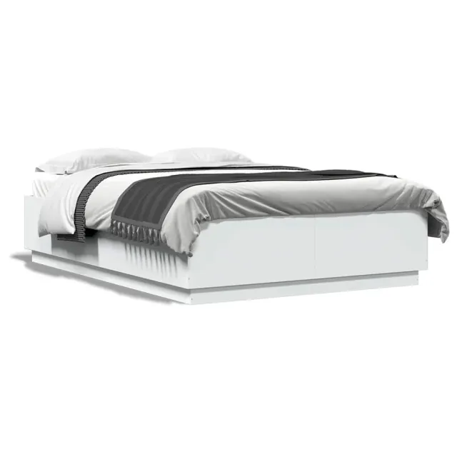 Cadre de lit sans matelas blanc 160x200 cm