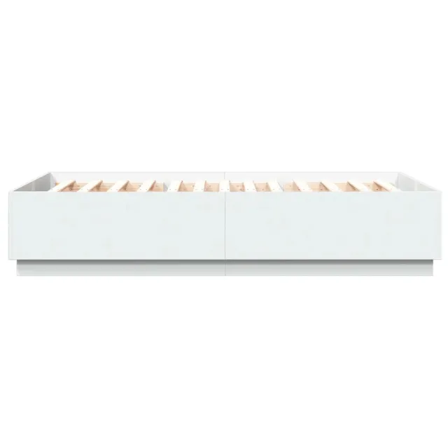 Cadre de lit sans matelas blanc 150x200 cm
